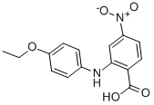 CAS 登录号：74859-51-1， 2-[(4-乙氧基苯基)氨基]-4-硝基苯甲酸