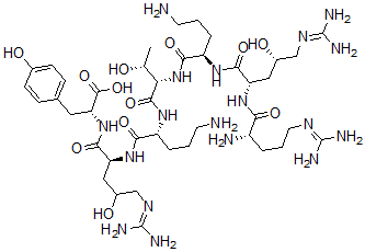 CAS#: 74899-63-1, (2R)-2-[[(2S)-2-[[(2R)-5-Amino-2-[[(2S,3R)-2-[[(2R)-5-Amino-2-[[(2S,4S)-2-[[(2S)-2-Amino-5-(Diaminomethylideneamino)Pentanoyl]Amino]-5-(Diaminomethylideneamino)-4-Hydroxypentanoyl]Amino]Pentanoyl]Amino]-3-Hydroxybutanoyl]Amino]Pentanoyl]Amino]-5-(Diaminomethylideneamino)-4-Hydroxypentanoyl]Amino]-3-(4-Hydroxyphenyl)Propanoic Acid