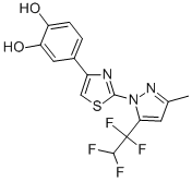 CAS 登录号：75013-45-5， 4-[2-[3-甲基-5-(1,1,2,2-四氟乙基)吡唑-1-基]-1,3-噻唑-4-基]苯-1,2-二醇