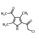 CAS 登录号：750611-31-5， 1-(4-乙酰基-3,5-二甲基-1H-吡咯-2-基)-2-氯乙酮
