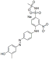 CAS#: 75198-81-1, Sodium 2-Methyl-4-[3-[[4-(Methylsulfonylsulfamoyl)-2-Nitrophenyl]Amino]Phenyl]Diazenylphenolate