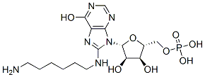CAS 登录号：75204-34-1， [(2R,3S,4R,5R)-5-[8-(6-氨基己基氨基)-6-氧代-3H-嘌呤-9-基]-3,4-二羟基四氢呋喃-2-基]磷酸二氢甲酯