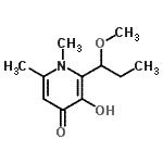 CAS 登录号：752186-89-3， 3-羟基-2-(1-甲氧基丙基)-1,6-二甲基-4(1H)-吡啶酮