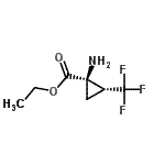 CAS 登录号：752199-49-8， 乙基(1R,2R)-1-氨基-2-(三氟甲基)环丙烷羧酸酯