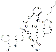 CAS#: 75268-67-6, Disodium (8Z)-8-[[5-(Benzoylamino)-2-Sulfonatophenyl]Hydrazinylidene]-1-[(2-Chlorophenyl)Amino]-9-Oxo-2-Pentylbenzo[g]Benzimidazole-7-Sulfonate