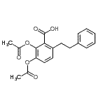 CAS 登录号：75299-43-3， 2,3-二乙酰氧基-6-(2-苯基乙基)苯甲酸