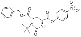 CAS 登录号：7536-59-6， 5-O-苄基 1-O-(4-硝基苯基) (2S)-2-[(2-甲基丙烷-2-基)氧基羰基氨基]戊烷二酸酯