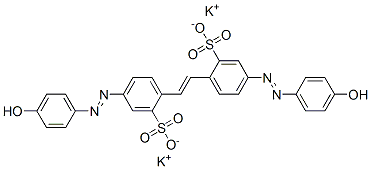 CAS#: 75508-33-7, Dipotassium 5-[2-(4-Oxo-1-Cyclohexa-2,5-Dienylidene)Hydrazinyl]-2-[(E)-2-[4-[2-(4-Oxo-1-Cyclohexa-2,5-Dienylidene)Hydrazinyl]-2-Sulfonatophenyl]Ethenyl]Benzenesulfonate