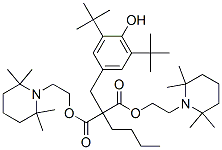 CAS#: 75568-92-2, Bis[2-(2,2,6,6-Tetramethylpiperidin-1-Yl)Ethyl] 2-[2-[(2,4-Ditert-Butyl-3-Hydroxycyclohexyl)Methyl]Butyl]Propanedioate