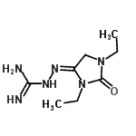 CAS 登录号：755751-42-9， (2Z)-2-(1,3-二乙基-2-氧代-4-咪唑烷基亚基)肼甲脒