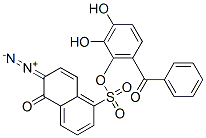 CAS 登录号：75578-79-9， 5-[6-(苯甲酰基)-2,3-二羟基苯氧基]磺酰基-2-偶氮基萘-1-醇