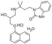 CAS#: 75708-29-1, 3-[3-[(2-Hydroxy-3-Naphthalen-1-Yloxypropyl)Amino]-3-Methylbutyl]-1H-Benzimidazol-2-One Hydrate Hydrochloride