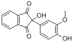 CAS 登录号：75840-16-3， 2-羟基-2-(4-羟基-3-甲氧基苯基)茚-1,3-二酮
