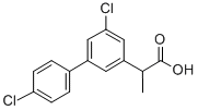 CAS 登录号：75852-59-4， 2-[3-氯-5-(4-氯苯基)苯基]丙酸