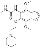 CAS 登录号：75883-72-6， 1-[4,7-二甲氧基-6-(2-哌啶-1-基乙氧基)-1-苯并呋喃-5-基]-3-甲基硫脲