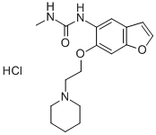 CAS 登录号：75883-75-9， 3-甲基-1-[6-(2-哌啶-1-基乙氧基)-1-苯并呋喃-5-基]脲盐酸盐
