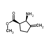 CAS 登录号：759431-64-6， 甲基(1R,2R)-2-氨基-3-亚甲基环戊烷羧酸酯