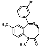 CAS#: 76061-55-7, (5Z)-6-(3-bromophenyl)-1,8-dimethyl-3,4-dihydro-1,5-benzodiazocin-2-one