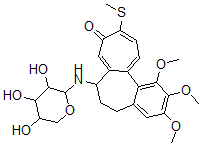 CAS#: 76155-18-5, 1,2,3-Trimethoxy-10-Methylsulfanyl-7-[(3,4,5-Trihydroxyoxan-2-Yl)Amino]-6,7-Dihydro-5H-Benzo[g]Heptalen-9-One