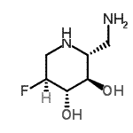 CAS 登录号：762217-62-9， (2R,3R,4S,5S)-2-(氨基甲基)-5-氟-3,4-哌啶二醇