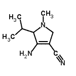 CAS#: 763071-75-6, 4-Amino-5-isopropyl-1-methyl-2,5-dihydro-1H-pyrrole-3-carbonitrile