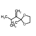 CAS 登录号：7634-83-5， 2-甲基-2-(3-甲基-1-丁烯-2-基)-1,3-二氧戊环