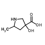 CAS#: 764596-87-4, 3-Hydroxy-5-methyl-3-pyrrolidinecarboxylic acid