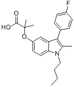 CAS#: 76469-04-0, 2-[1-Butyl-3-(4-Fluorophenyl)-2-Methylindol-5-Yl]Oxy-2-Methylpropanoic Acid