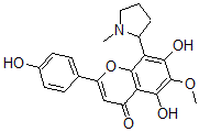 CAS#: 76540-48-2, 5,7-Dihydroxy-2-(4-Hydroxyphenyl)-6-Methoxy-8-(1-Methylpyrrolidin-2-Yl)Chromen-4-One