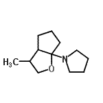 CAS#: 76593-72-1, 1-(3-Methylhexahydro-6aH-cyclopenta[b]furan-6a-yl)pyrrolidine