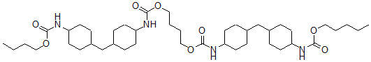 CAS 登录号：76600-67-4， 4-[[4-[[4-(丁氧羰基氨基)环己基]甲基]环己基]氨基甲酰氧基]丁基N-[4-[[4-(戊氧基羰基氨基)环己基]甲基]环己基]氨基甲酸酯