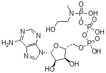 CAS 登录号：76644-51-4， [[[(2R,3S,4R,5R)-5-(6-氨基嘌呤-9-基)-3,4-二羟基四氢呋喃-2-基]甲氧基-羟基磷酰]氧基-羟基磷酰]氧基-N-(2-羟基乙基)-N-甲基氨基磷酸
