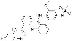 CAS 登录号：76708-59-3， N-(2-羟基乙基)-9-[(4-甲烷磺酰氨基-2-甲氧基苯基)氨基]吖啶-4-甲酰胺盐酸盐