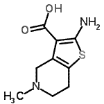 CAS#: 768317-39-1, 2-Amino-5-methyl-4,5,6,7-tetrahydrothieno[3,2-c]pyridine-3-carboxylic acid