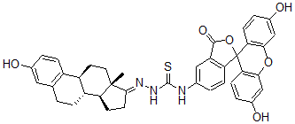 CAS#: 76841-57-1, 3-(3',6'-Dihydroxy-3-Oxospiro[2-Benzofuran-1,9'-Xanthene]-5-Yl)-1-[[(8R,9S,13S,14S)-3-Hydroxy-13-Methyl-7,8,9,11,12,14,15,16-Octahydro-6H-Cyclopenta[a]Phenanthren-17-Ylidene]Amino]Thiourea