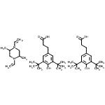 CAS 登录号：76891-00-4， 3-[4-羟基-3,5-二(2-甲基-2-丙基)苯基]丙酸-2,5-二甲基-1,4-二乙烯基哌嗪(2:1)