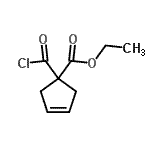 CAS 登录号：76910-09-3， 乙基1-(氯甲酰基)-3-环戊烯-1-羧酸酯