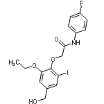 CAS#: 769160-80-7, 2-[2-Ethoxy-4-(hydroxymethyl)-6-iodophenoxy]-N-(4-fluorophenyl)acetamide