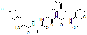 CAS 登录号：76960-26-4， (2S)-N-[2-[[(2R)-2-[[(2S)-2-氨基-3-(4-羟基苯基)丙酰]氨基]丙酰]氨基]乙酰基]-2-[[(3S)-1-氯-5-甲基-2-氧代己烷-3-基]氨基]-3-苯丙酰胺