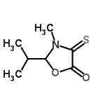 CAS 登录号：76968-22-4， 2-异丙基-3-甲基-4-硫代-1,3-恶唑烷-5-酮