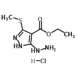 CAS 登录号：769966-78-1， 乙基5-肼基-3-(甲硫基)-1H-吡唑-4-羧酸酯盐酸盐(1:1)