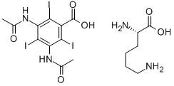 CAS 登录号：77035-55-3， L-赖氨酸单(3,5-二(乙酰氨基)-2,4,6-三碘苯甲酸酯)