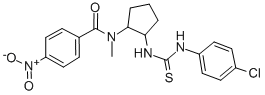 CAS#: 77051-92-4, N-[2-[(4-Chlorophenyl)Carbamothioylamino]Cyclopentyl]-N-Methyl-4-Nitrobenzamide
