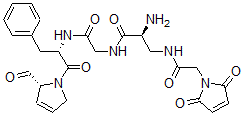 CAS 登录号：77087-68-4， (2S)-2-氨基-3-[[2-(2,5-二氧代吡咯-1-基)乙酰基]氨基]-N-[2-[[(2S)-1-[(2R)-2-甲酰基-2,5-二氢吡咯-1-基]-1-氧代-3-苯基丙烷-2-基]氨基]-2-氧代乙基]丙酰胺