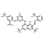 CAS#: 77093-20-0, 2-{[4-Chloro-6-({8-hydroxy-3,6-disulfo-7-[(2-sulfophenyl)diazenyl]-1-naphthyl}amino)-1,3,5-triazin-2-yl]amino}-5-sulfobenzoic acid