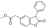 CAS 登录号：77143-61-4， 2-(2-氧代-3-苯基-3H-1-苯并呋喃-5-基)乙酸甲酯
