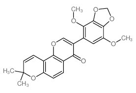 CAS#: 7731-08-0, 3-(2,5-Dimethoxy-3,4-Methylenedioxyphenyl)-8,8-Dimethyl-4H,8H-Benzo[1,2-b:3,4-b']Dipyran-4-One