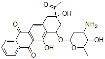 CAS#: 77312-66-4, 9-Acetyl-7-(4-Amino-5-Hydroxy-6-Methyloxan-2-Yl)Oxy-6,9-Dihydroxy-8,10-Dihydro-7H-Tetracene-5,12-Dione
