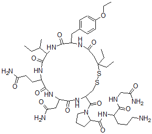 CAS#: 77327-44-7, N-[5-Amino-1-[(2-Amino-2-Oxoethyl)Amino]-1-Oxopentan-2-Yl]-1-[7-(2-Amino-2-Oxoethyl)-10-(3-Amino-3-Oxopropyl)-13-Butan-2-Yl-16-[(4-Ethoxyphenyl)Methyl]-20,20-Diethyl-6,9,12,15,18-Pentaoxo1,2-Dithia-5,8,11,14,17-Pentazacycloicosane-4-Carbonyl]Pyrrolidine-2-Carboxamide