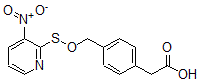 CAS 登录号：77357-10-9， 2-[4-[(3-硝基吡啶-2-基)巯基氧基甲基]苯基]乙酸